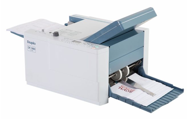 Duplo DF980 Friction Feed Folding Machine Rear View