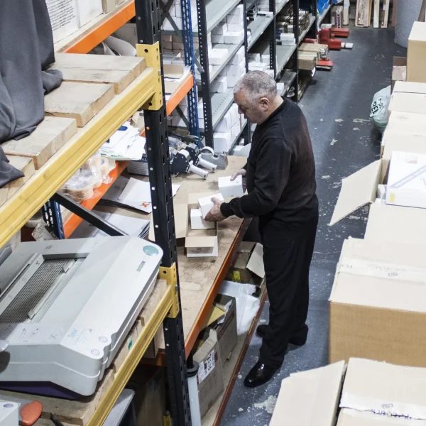 The Total PFS Packaging Desk photographed from above.